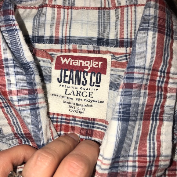 Wrangler western style button snap shirt - Picture 3 of 4